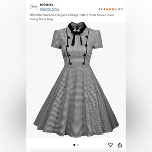 MissMay Black and White A-Line Dress